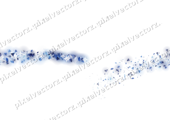 Nahtloser Sternenschweif in Blau und Türkis auf transparentem Grund