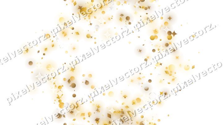 Nahtloser Glitzerkranz aus Funken und Punkten auf transparentem Grund
