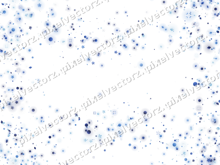 Nahtloser Glitzerkranz aus Blüten und Punkten auf transparentem Grund