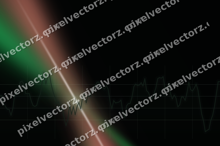 Leuchtender Neon Diagramm Hintergrund in Grün und Rot