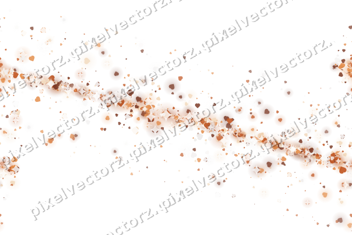 Nahtloses Glitzerband aus Herzen auf transparentem Grund