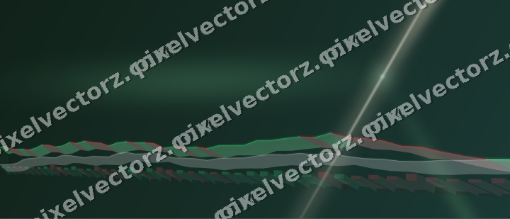 Leuchtender Neon Diagramm Hintergrund in Dunkelgrün und Orange