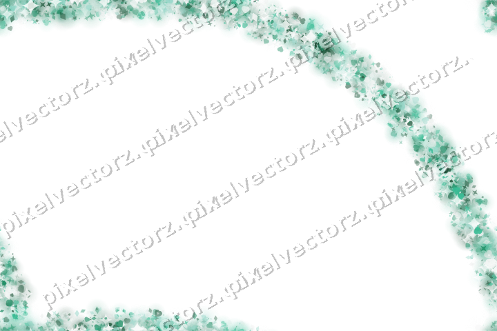 Nahtloser Glitzerbogen aus Sternen und Herzen auf transparentem Grund