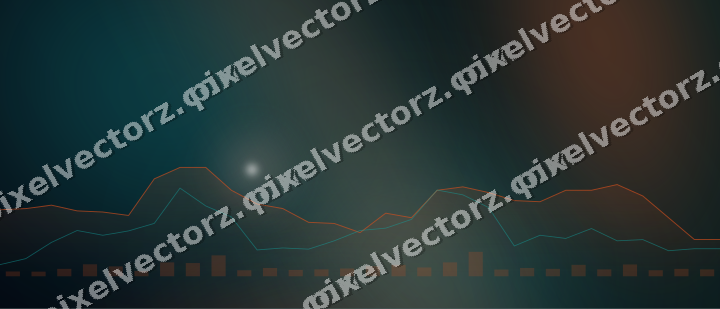 Leuchtender Neon Diagramm Hintergrund in Orange und Petrol