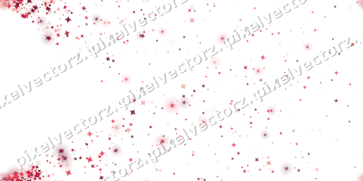 Nahtloser Glitzerfächer aus Funken in Rosa auf transparentem Grund