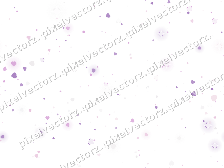 Nahtlose Glitzerstreuung aus Herzen in Magenta auf transparentem Grund
