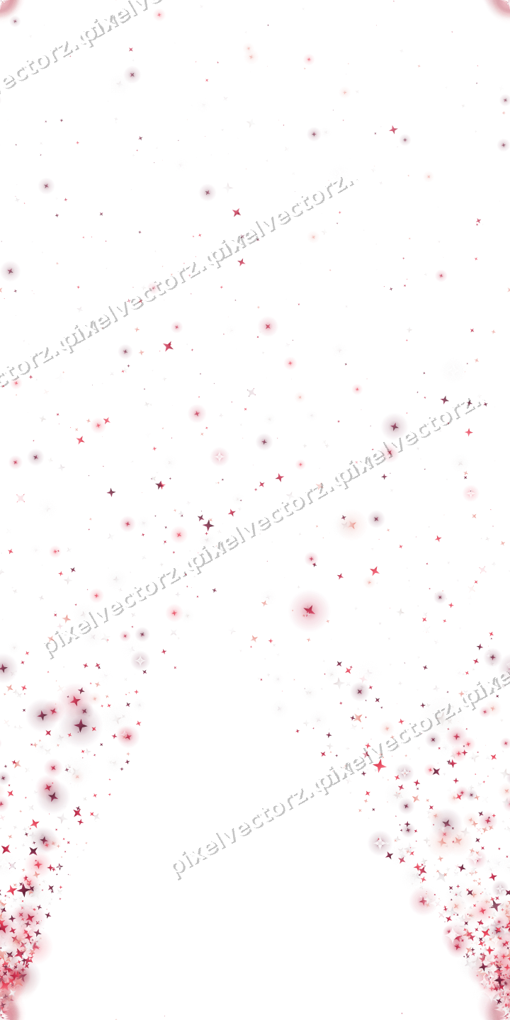 Nahtloser Glitzerfächer aus Sternen in Rosa auf transparentem Grund