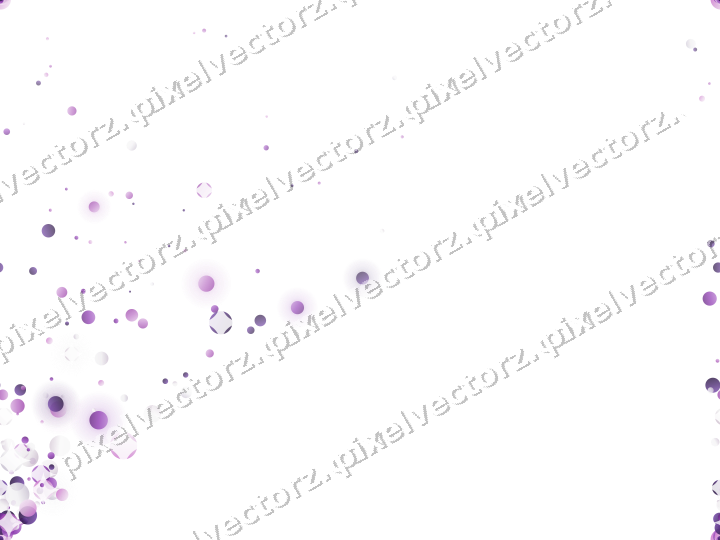 Nahtloser Glitzerfächer aus Punkten in Violett auf transparentem Grund