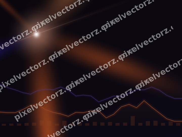 Leuchtender Neon Diagramm Hintergrund in Orange und Blau