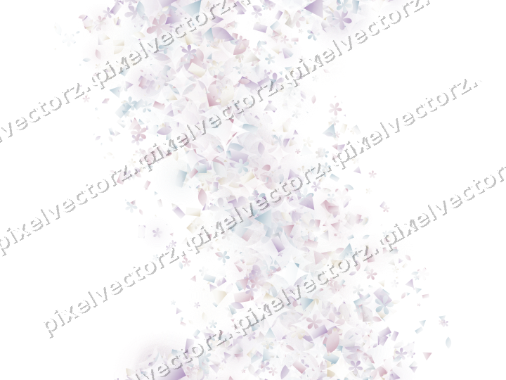 Nahtloses Glitzerband aus Blüten und Tropfen auf transparentem Grund