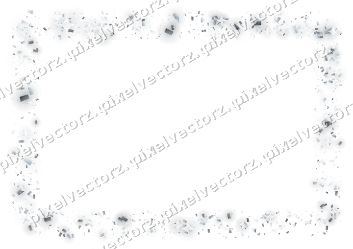 Nahtloser Glitzerrahmen aus Konfetti auf transparentem Grund