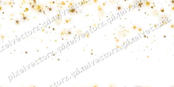 Nahtloser Glitzerregen aus Herzen auf transparentem Grund