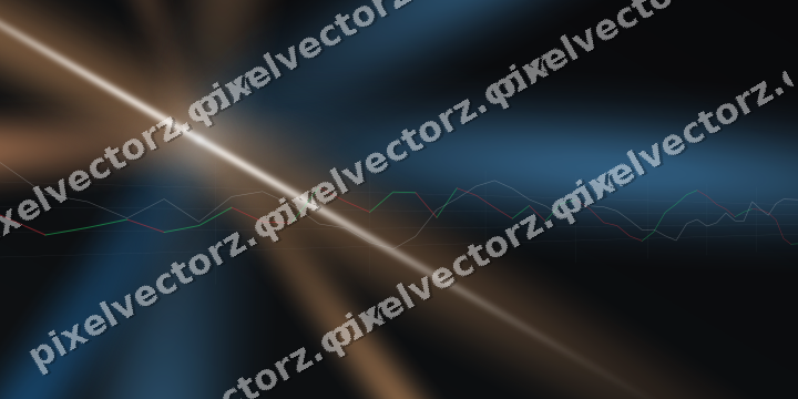 Leuchtender Neon Diagramm Hintergrund in Blau und Orange