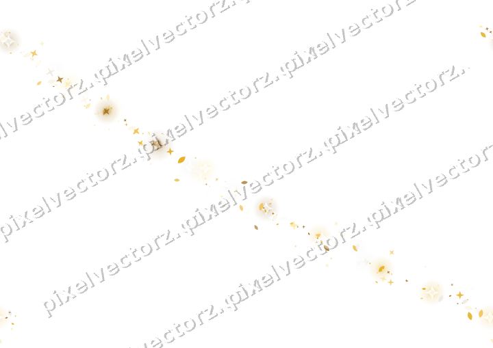 Nahtloser Glitzerbogen aus Sternen und Tropfen auf transparentem Grund