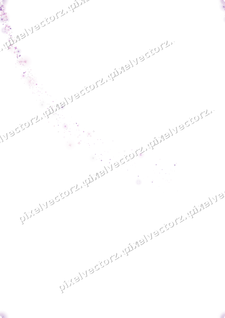 Nahtloser Sternenschweif aus Funken in Magenta auf transparentem Grund