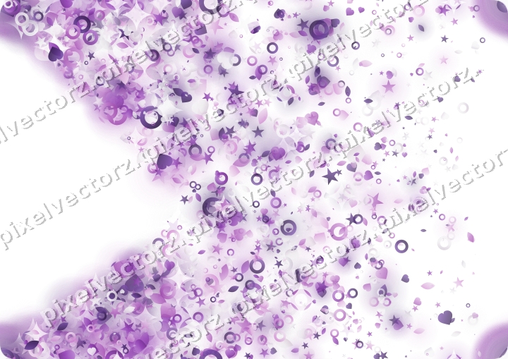 Nahtloser Glitzerfächer aus Sternen und Herzen auf transparentem Grund