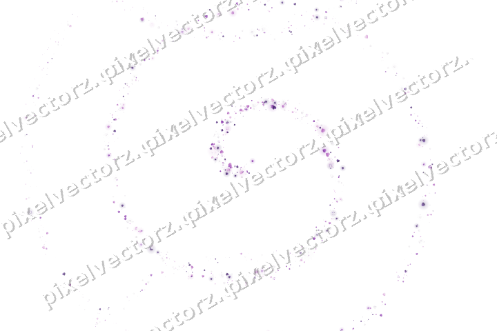 Nahtlose Glitzerspirale aus Herzen in Violett auf transparentem Grund