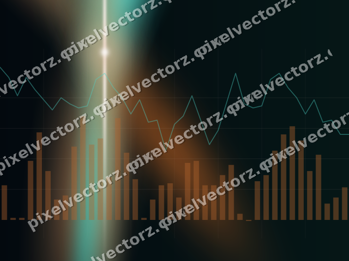 Leuchtender Neon Diagramm Hintergrund in Orange und Petrol