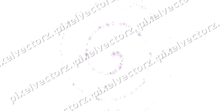 Nahtlose Glitzerspirale aus Funken in Magenta auf transparentem Grund