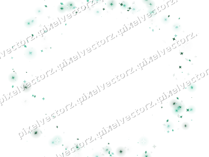 Nahtloser Glitzerkranz aus Funken und Rauten auf transparentem Grund