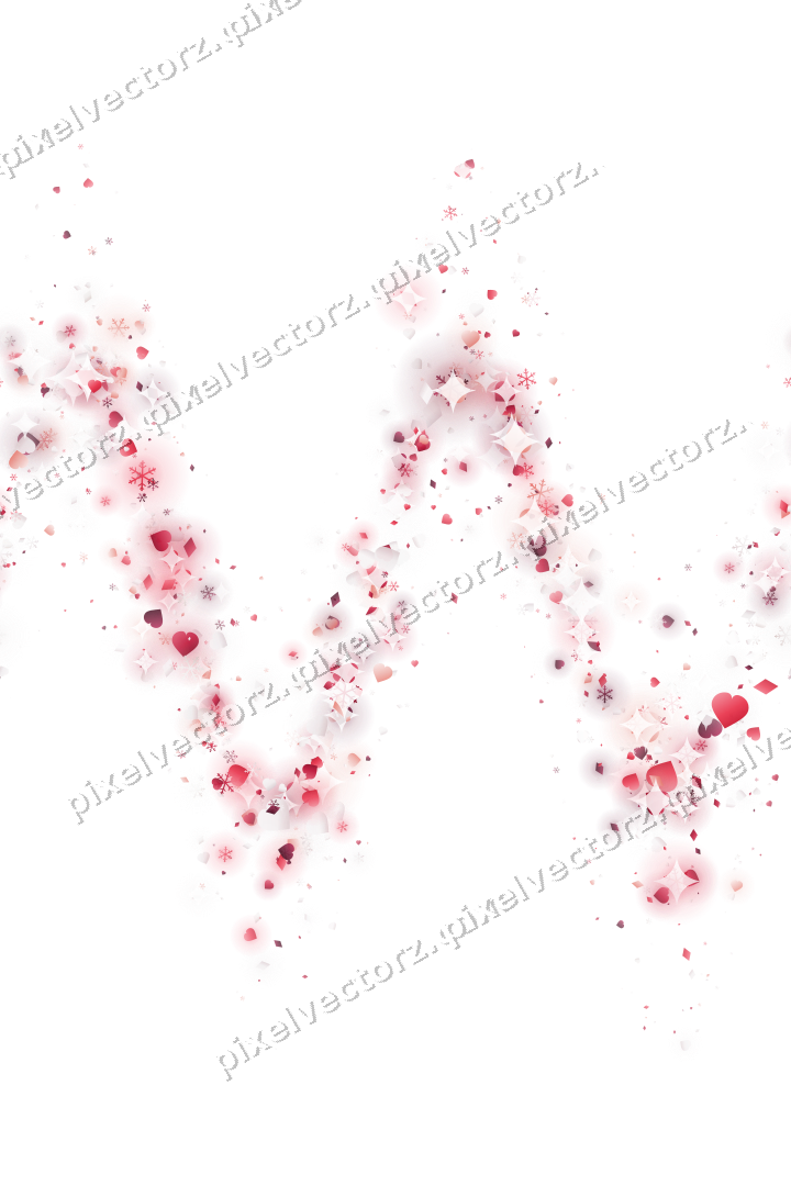 Nahtlose Glitzerwelle in Rosa und Rot auf transparentem Grund
