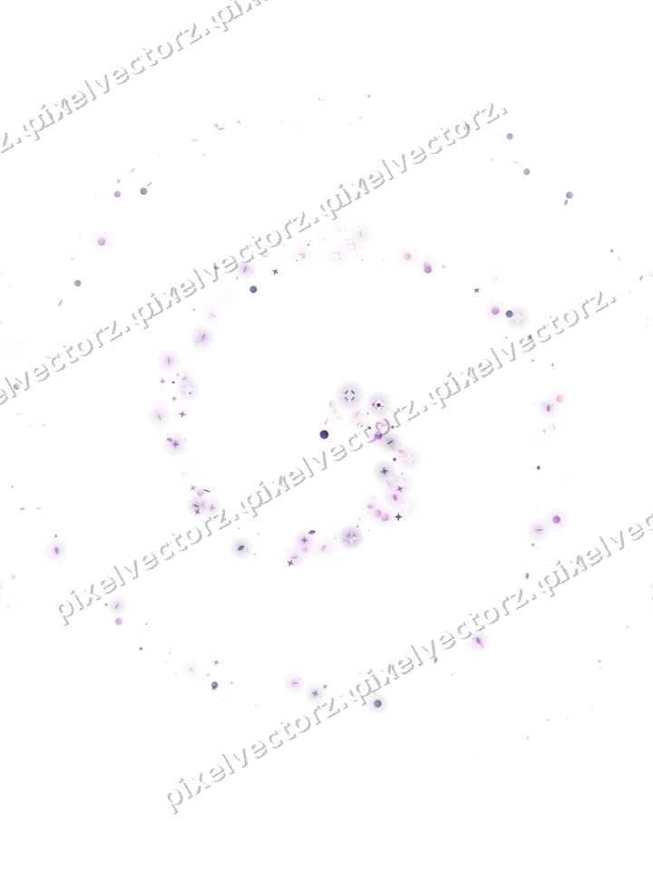 Nahtlose Glitzerspirale in Violett auf transparentem Grund