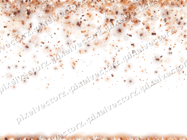 Nahtloser Glitzerregen aus Sternen und Tropfen auf transparentem Grund