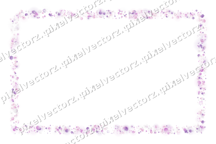 Nahtloser Glitzerrahmen aus Punkten in Magenta auf transparentem Grund