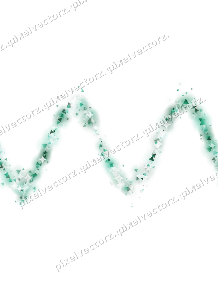 Nahtlose Glitzerwelle aus Dreiecken auf transparentem Grund