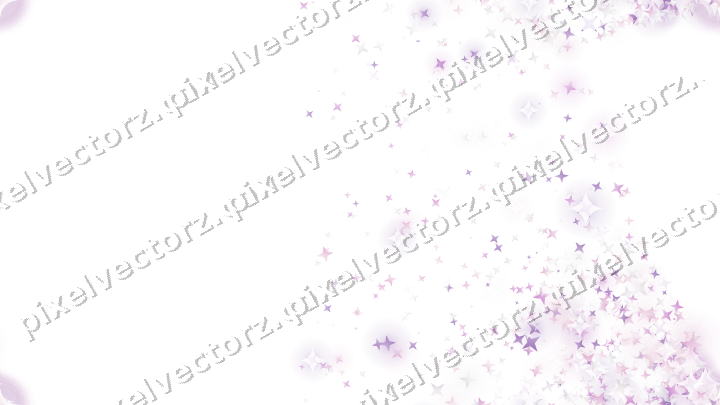 Nahtloser Glitzerfächer aus Sternen in Magenta auf transparentem Grund