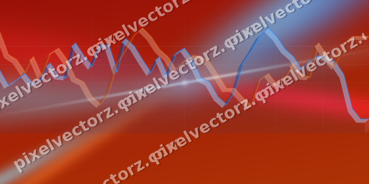Leuchtender Neon Diagramm Hintergrund in Blau und Rot