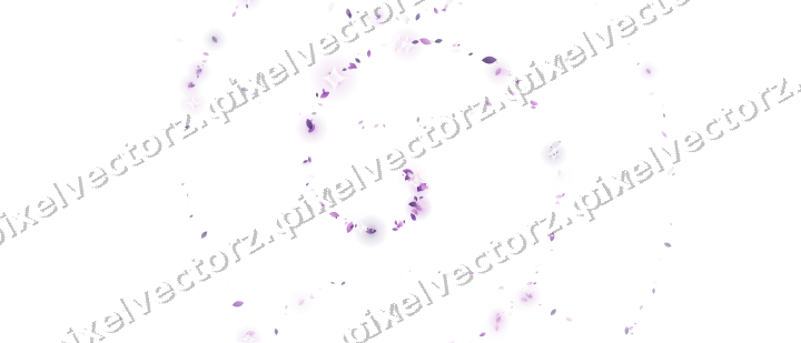 Nahtlose Glitzerspirale aus Tropfen in Violett auf transparentem Grund