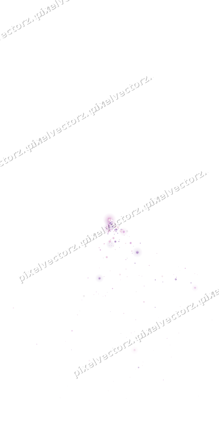 Nahtloser Glitzerfächer aus Sternen in Magenta auf transparentem Grund