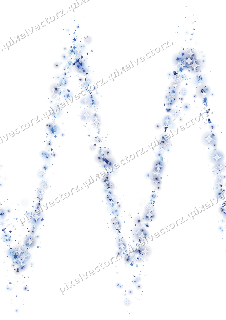 Nahtlose Glitzerwelle aus Sternen und Funken auf transparentem Grund