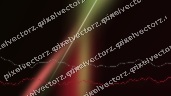 Leuchtender Neon Diagramm Hintergrund in Rot und Grün