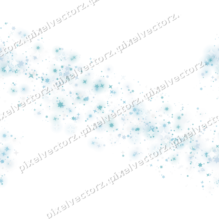 Nahtloses Glitzerband aus Sternen in Türkis auf transparentem Grund