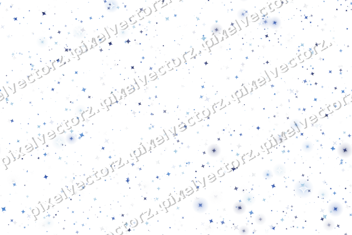 Nahtlose Glitzerstreuung aus Funken in Blau auf transparentem Grund