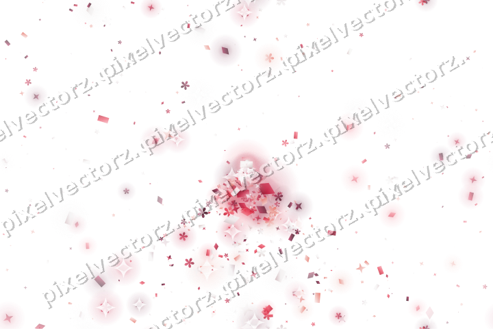 Nahtloser Glitzerfächer aus Sternen und Blüten auf transparentem Grund