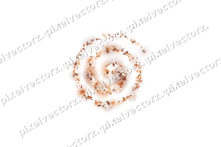 Nahtlose Glitzerspirale aus Tropfen auf transparentem Grund
