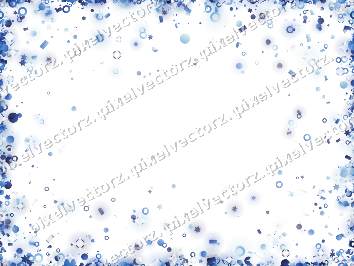 Nahtlose Glitzervignette in Blau und Türkis auf transparentem Grund