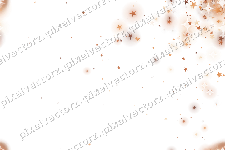 Nahtloser Glitzerfächer aus Sternen auf transparentem Grund