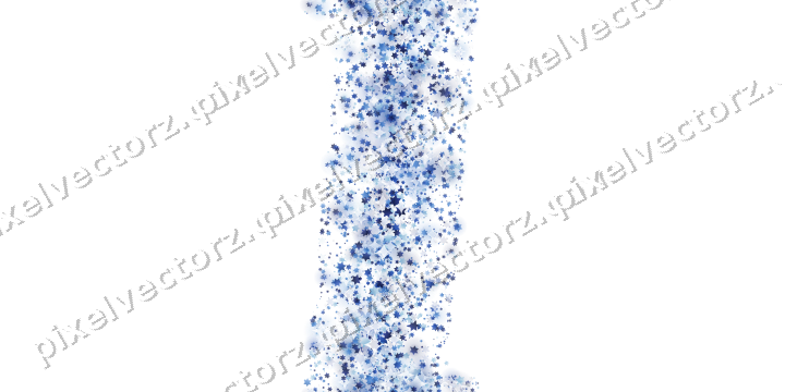 Nahtloses Glitzerband aus Sternen in Blau auf transparentem Grund