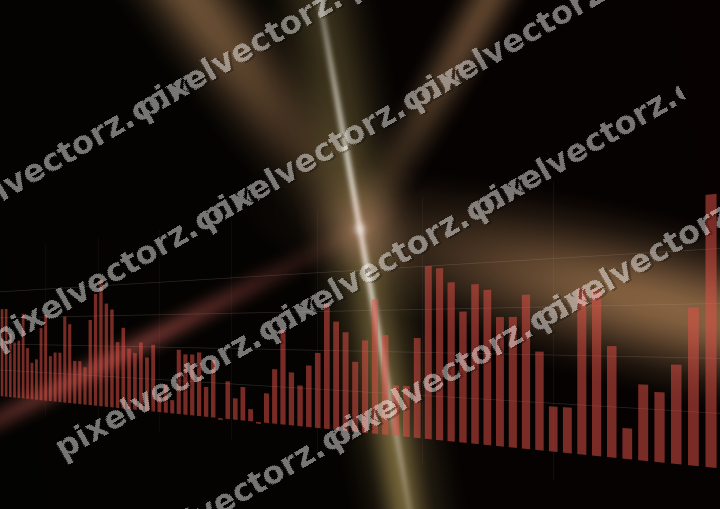 Leuchtender Neon Diagramm Hintergrund in Rot und Orange