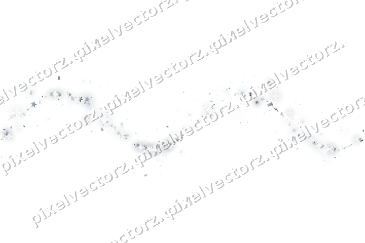 Nahtlose Glitzerwelle aus Sternen und Konfetti auf transparentem Grund