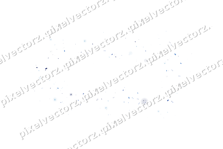 Nahtloser Glitzerrahmen aus Konfetti in Blau auf transparentem Grund