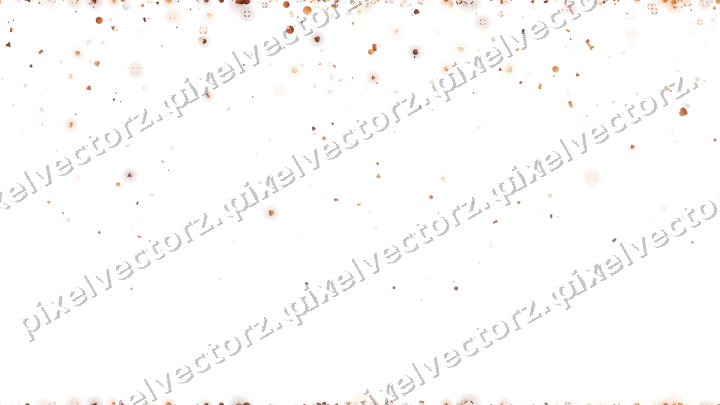 Nahtloser Glitzerregen aus Herzen und Punkten auf transparentem Grund