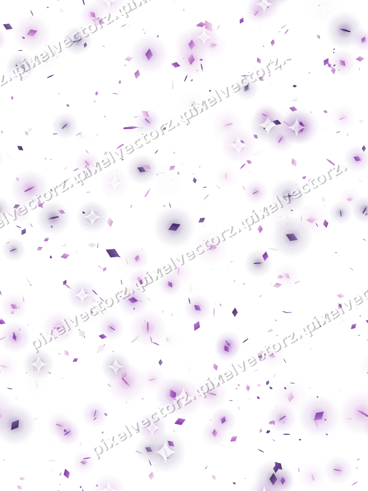 Nahtlose Glitzerstreuung in Violett auf transparentem Grund