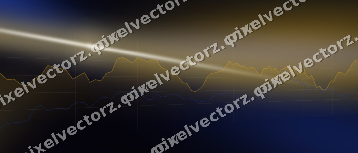 Leuchtender Neon Diagramm Hintergrund in Bernstein und Blau