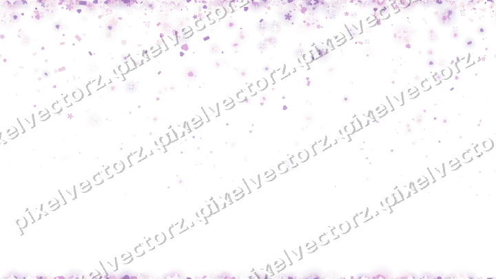 Nahtloser Glitzerregen aus Herzen und Blüten auf transparentem Grund