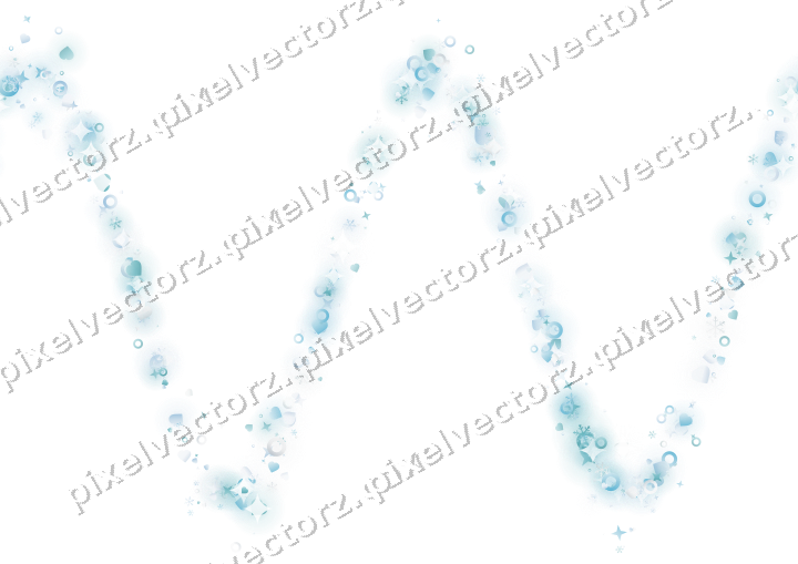 Nahtlose Glitzerwelle in Türkis und Blassblau auf transparentem Grund